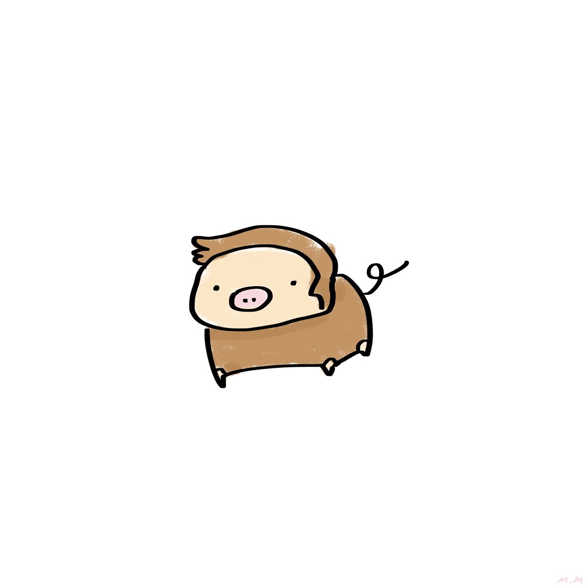 every_day_pig's tweet photo. ぶた2010。 #おさるのジョージ https://t.co/FnuKClvxyU