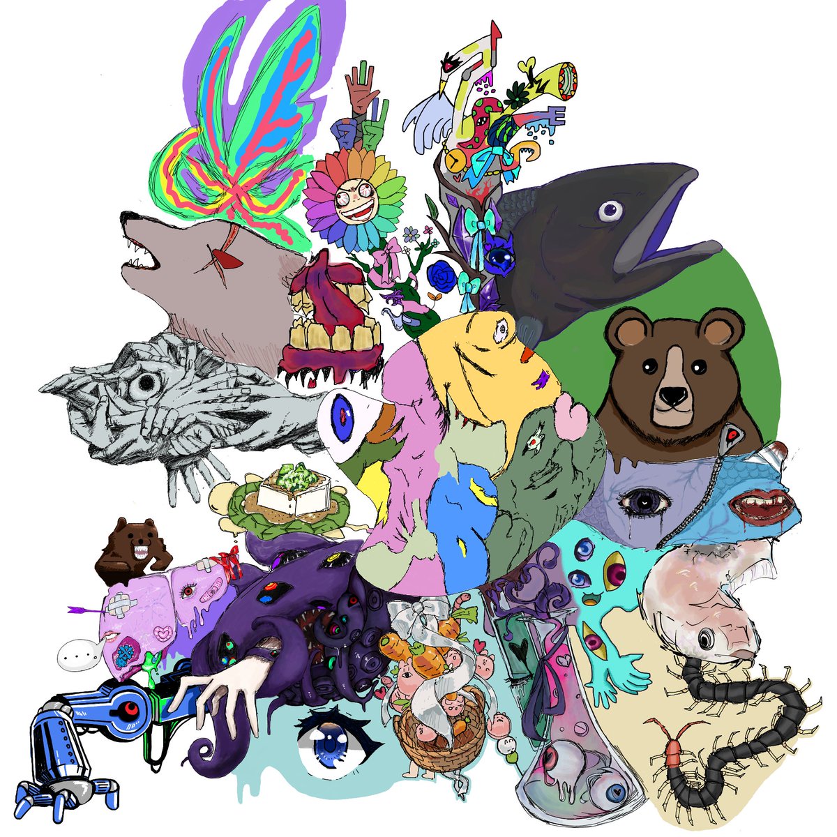 contami999's tweet photo. リスナーの皆で描いた大作
ドソヌポヤ＝コワネです
それが何かは知りません・・・多分なんかの敵なんじゃね https://t.co/qkUMFXd2bX