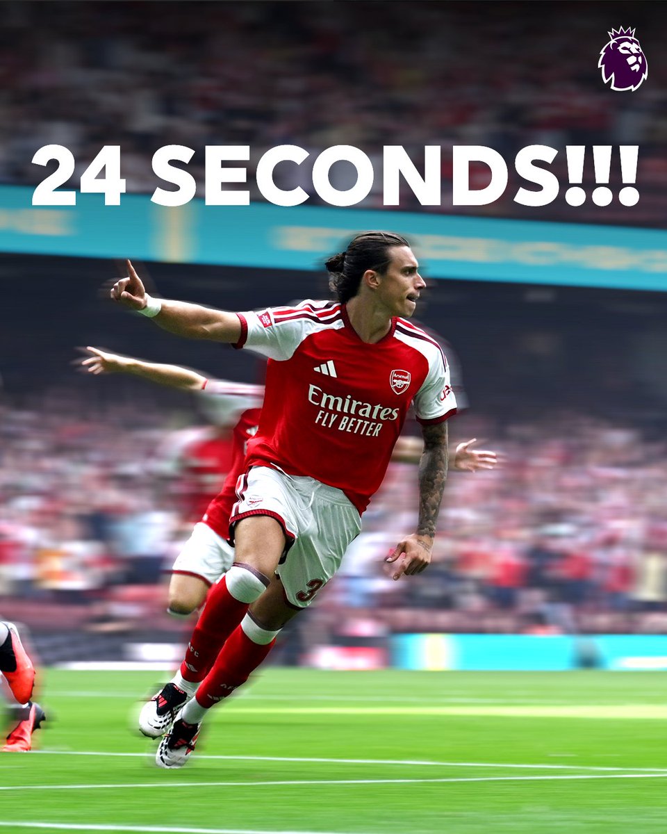 PLforIndia's tweet photo. All it took for Riccardo Calafiori to open the scoring! ⚡

@Arsenal https://t.co/0IQXESL3JM