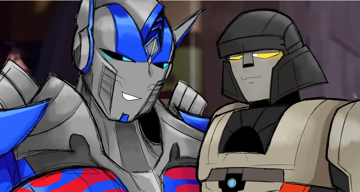 Tifschilidog's tweet photo. “C’mon D-16 let’s go home, i’ll bake you an energon cake”

#MegOp #OpMeg https://t.co/cHXh34jPwS