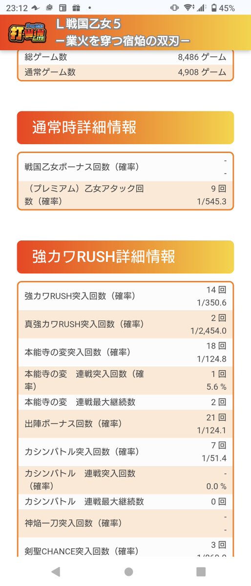 kag555's tweet photo. 結局設定2をせこせこ打ってるだけだった
50g5ループなんかするもんだから
有利切り真強のカシンに連敗、有利切り剣聖でリプ3回で通らないあたりで厳しいのかどうなのか
前に打った設定5は確かにカシン1回なんも引かずに勝ったけど、その後乗せすぎてエンディング行ったから全然サンプルないんだよなー https://t.co/uLjAWxYre9