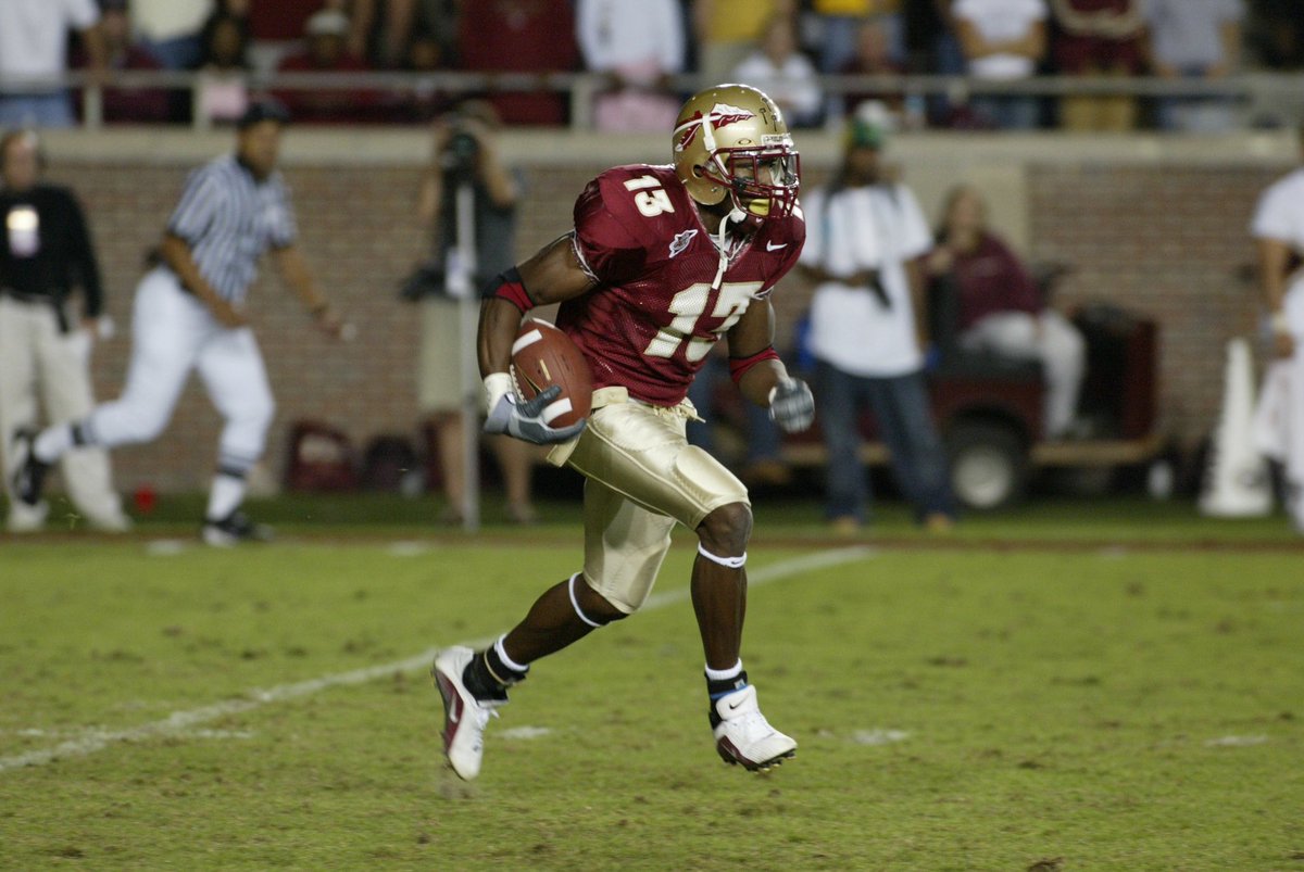 MRittCGS's tweet photo. From a scouting perspective, @CRO31 was one of the most physically gifted cornerback prospects of his era, combining rare size, length, speed, explosiveness and ball skills

At @FSUFootball, Cromartie showed the prototype traits of a long outside corner. At roughly 6-foot-2, he had the range to carry vertical routes, recover when initially separated and use his length to challenge receivers at the catch point. In two healthy seasons, he recorded 5 interceptions, 8 pass breakups and two interception-return touchdowns, while also returning a fumble 61 yards for a score. He added 1,003 kickoff-return yards and earned First-Team All-ACC honors in 2004

His athletic profile was reinforced by his background with Florida State track and field. Cromartie ran 21.27 in the 200 meters and 46.39 in the 400, while also competing on FSU’s ACC championship 4x400 relay. That track background correlated with the long speed, acceleration, stride length and recovery ability visible on his football tape

Cromartie missed the entire 2005 season after tearing his ACL but still produced impressive pre-draft testing

Pre-Draft Measurements & Testing:

Height: 6’2⅛”
Weight: 208 lbs.
Arm Length: 33¾”
Hand Size: 10½”
40-Yard Dash: 4.38 
Bench Press: 18 reps
Vertical Jump: 42” 
Broad Jump: 11’0” 
20-Yard Shuttle: 3.89 
Three-Cone Drill: 7.02 

The @chargers selected Cromartie 19th overall in the 2006 NFL Draft, and those traits translated at the NFL level. His length, recovery speed and ball skills helped him lead the league with a Chargers-record 10 interceptions in 2007, earning First-Team All-Pro and Pro Bowl honors

Cromartie became a four-time Pro Bowler and finished his career with 31 interceptions

Cromartie’s FSU film, track background and testing all told the same story: rare size-speed-length traits with the athletic ability to cover ground, recover and create turnovers at a high level