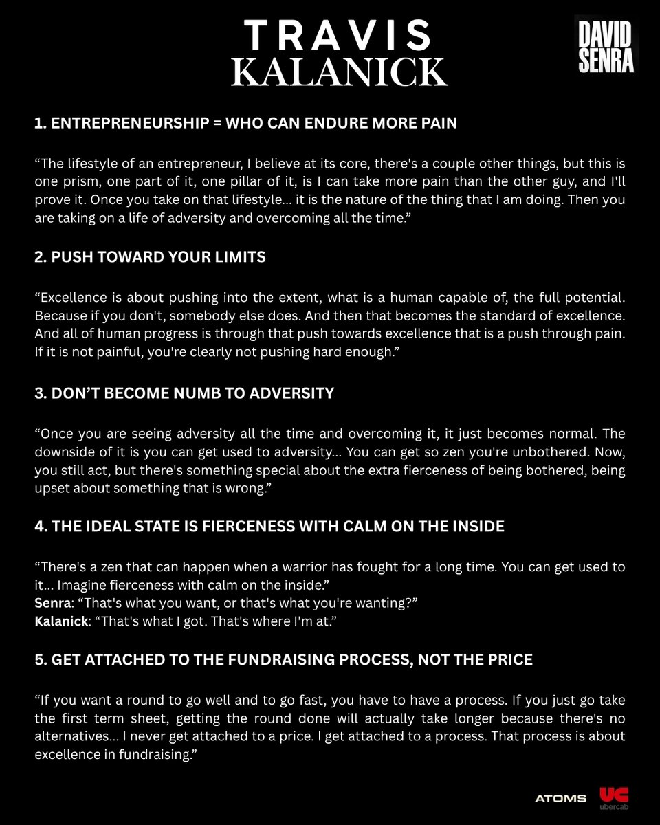MollySOShea's tweet photo. 18 lessons from Travis Kalanick (@travisk) on building companies, adversity, raising capital, competing at scale, &amp; pushing toward the edge of what’s possible. https://t.co/mVAfB3JAIC