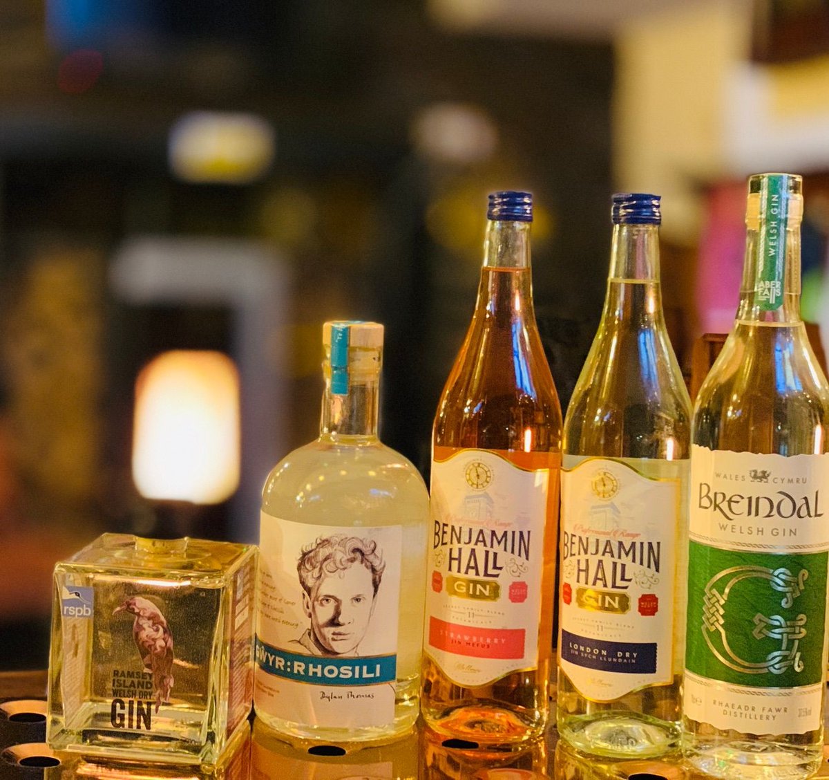 Goldenfleeceinn's tweet photo. Discover our local Welsh gins! 🍸🏴󠁧󠁢󠁷󠁬󠁳󠁿 Darganfyddwch ein giniau Cymreig lleol! Come in for a refreshing weekend tipple at Golden Fleece Inn. #GoldenFleeceInn #WelshGin #Tremadog #GinTime https://t.co/GLAhNftWPk