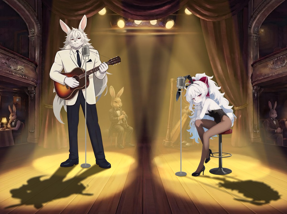 bjbb2tw's tweet photo. Omoro &amp; Bunbun In Retro Nightclub 

(มอบเป็นของขวัญให้ทั้งคู่ในงาน Sit Down Comedy Live! 01 แบบพิมพ์ใส่กรอบแล้ว)

AI Omoro Body BG Rander Only + PS
Original Pic : @OmoroTheBunny,@KhunnayKratai 

#Omoroarts
#Msbunnyarts
#ใครไม่มาNaKaMa https://t.co/mcxgqOObdv