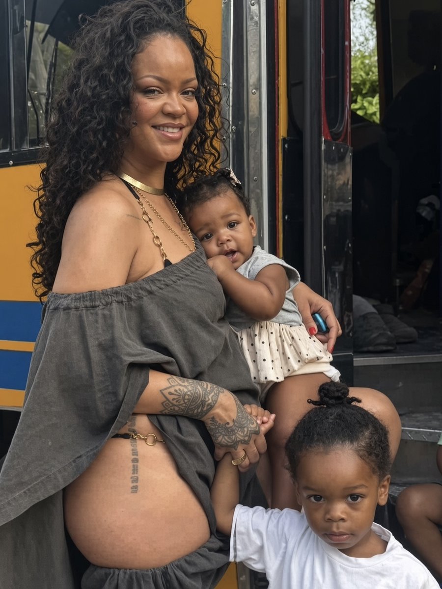 confusing_wot's tweet photo. Rihanna in her natural mom era >>> ❤️‍🔥 No red carpets, no glam… just pure beauty and real life. https://t.co/EJzb8Cj5mJ