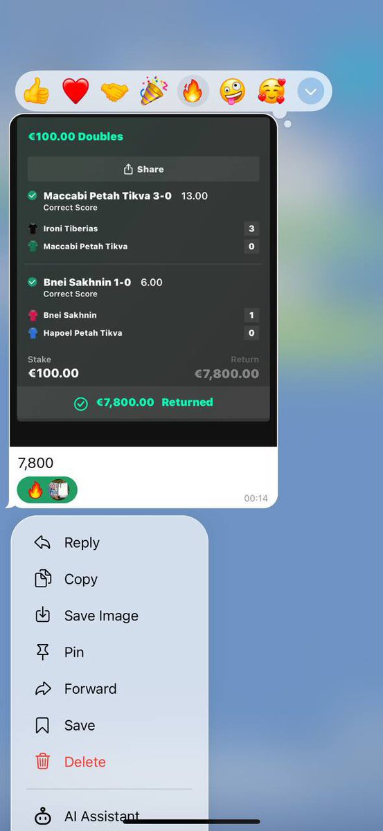lecacabrera's tweet photo. @BadManBetting A satisfied customer who bet €100 won €7,800 🔥⚽️

If you're new here, join our free Telegram channel to see today's results 

Join here ➡️ https://t.co/KOvyBZFPn5 https://t.co/oyYzG06c49