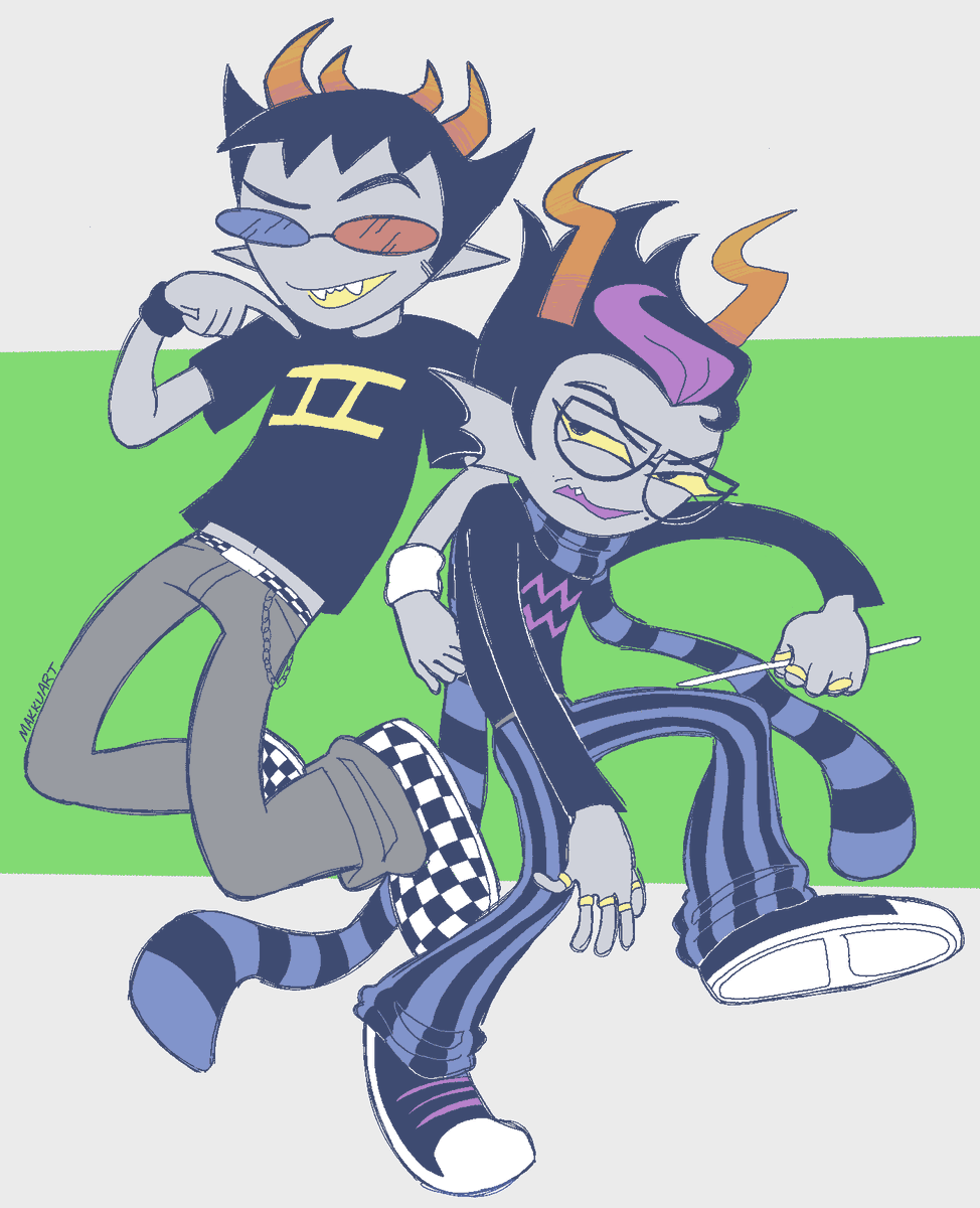 makkuart's tweet photo. #Homestuck Sollux n Eridan https://t.co/bpTDxVHQRg