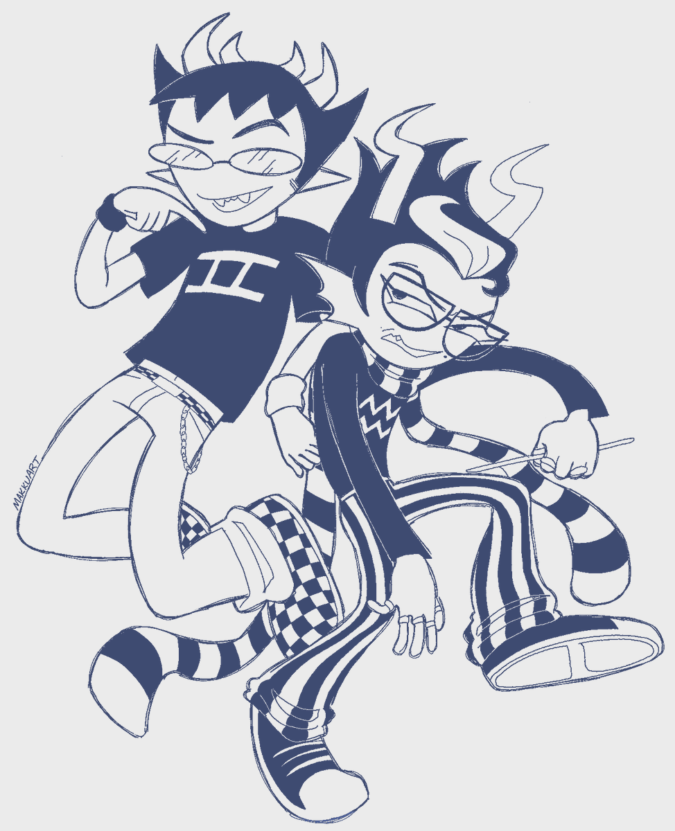 makkuart's tweet photo. #Homestuck Sollux n Eridan https://t.co/bpTDxVHQRg
