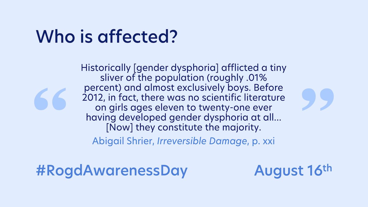 genspect's tweet photo. Who is affected by #ROGD?
#ROGDAwarenessDay https://t.co/qmxAYoSF40