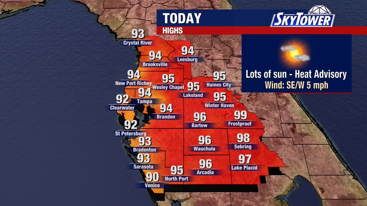 PaulFox13's tweet photo. If you are looking forward to some cooler weather, our average high drops from 91° to 90° on September 15th. So, there is that. #Florida https://t.co/66tVFSYDnT