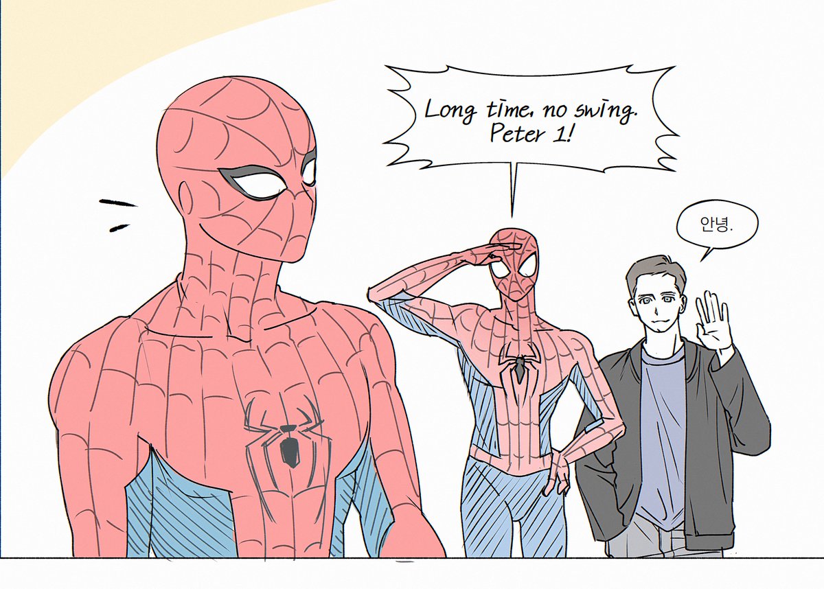 keoseuly's tweet photo. #SpidermanBrandNewDay
#Spiderman

BND 이후에 재회한 삼스파 만화
거미삼형제가 다시 만나게 해주라...🥹 https://t.co/iFLZyQodNG