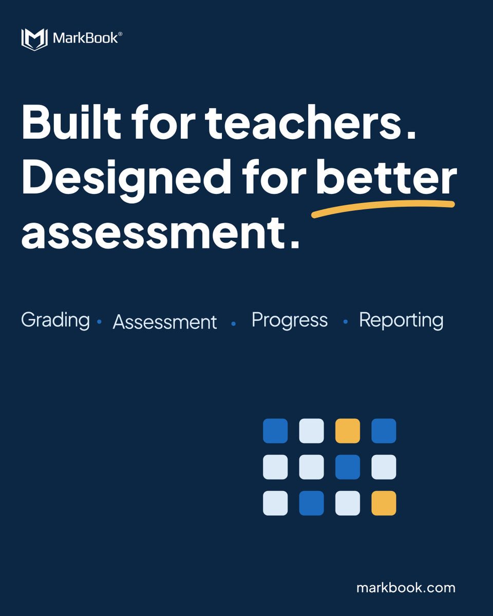 markbook's tweet photo. Meet MarkBook— grading &amp; assessment software built with teachers in mind.

Manage assessment, track progress, and simplify reporting in one platform designed for real classrooms.

Built for teachers. Designed for better assessment.

https://t.co/29y9hzeweg

#EdTech #Teachersof𝕏 https://t.co/XfzADdVFUo