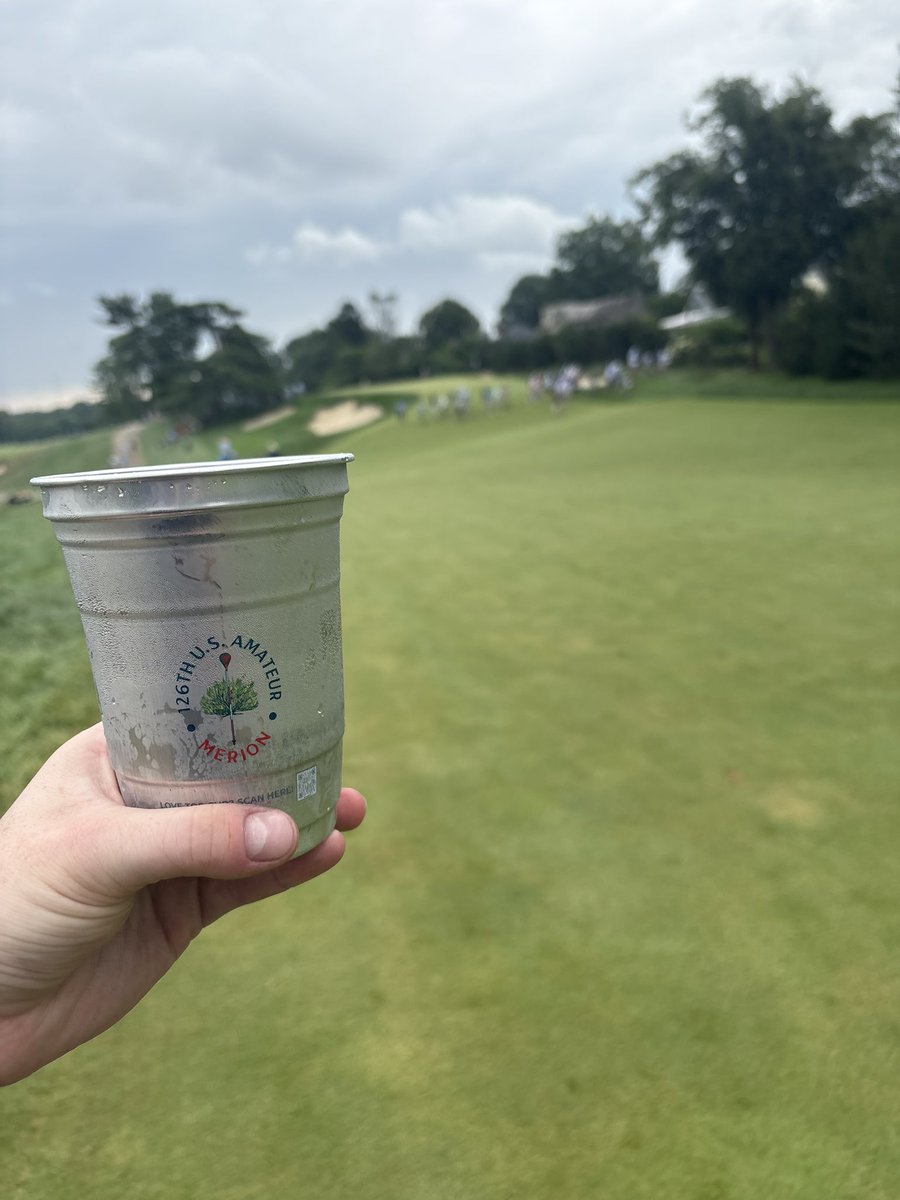 CoachSpudNova's tweet photo. US Am may be a Mount Rushmore sporting event. $35 to walk Merion is unreal https://t.co/Zt2UCBIMoa