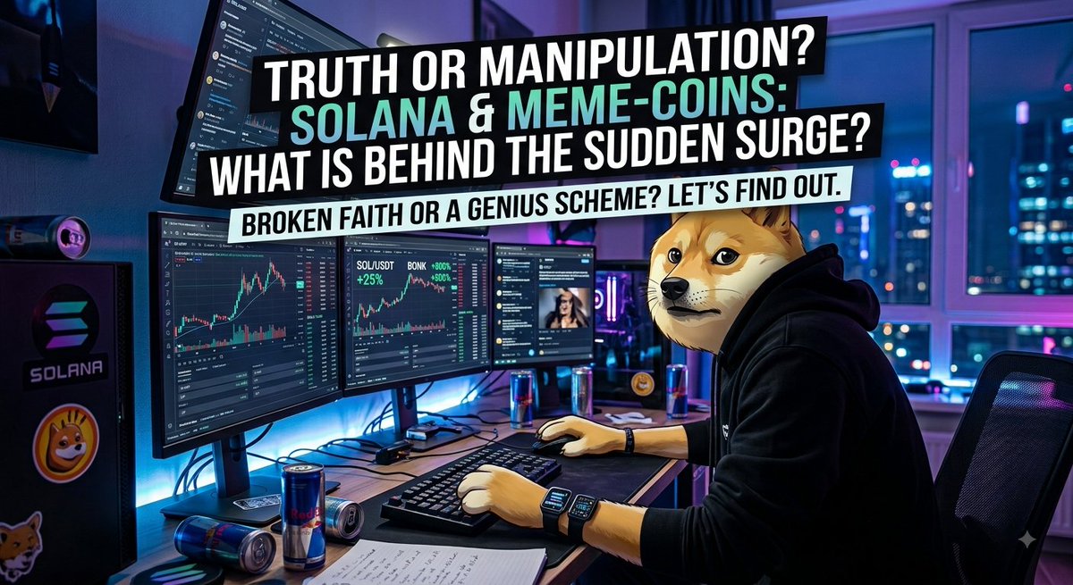 DigginApe's tweet photo. The greatest coincidence or the most genius scam in crypto history? 🧵👇

​1/ Remember when Solana was walking on thin ice?

​Constant network outages, the FTX collapse, toxic reputational damage, and SOL dumping below $10.

​Influencers unanimously buried the project: "Solana is dead, exit the asset."

​2/ But then, magic happens. ✨

​The network still occasionally goes down, and technical fundamentals haven't drastically changed, yet the price of SOL suddenly skyrockets.

​And along with it comes a new wave of absolute madness: memecoins.

​3/ The script played out like clockwork:

​• Every "dog" and "cat" on Solana prints a 1000x in a matter of hours.
• To buy a new shitcoin, the market urgently needs SOL.
• Demand for the token goes crazy. Price skyrockets. The crowd is in ecstasy.

​4/ Now for the main question: who owned the initial emissions of these memecoins? 🤔

​Why were dozens of shitcoins with liquidity concentrated in just a few hands launching simultaneously, creating the illusion of "easy millions for everyone"?

​5/ And of course, we can't forget our favorite "experts."

​The very same bloggers who were screaming "dead blockchain" a year ago suddenly flipped their stance.

​Every second post became "How I made 50x on a Solana memecoin" alongside step-by-step buying guides.

​6/ What was it really?

​• Option A: They were paid massively to promote the ecosystem and specific liquidity pools.
• Option B: Influencers are just like the rest of the crowd—they chased the smell of easy money and became free megaphones for the puppeteers.

​7/ It looks like an ideal playbook:

1. ​Dump the price and shake out paper hands.

​2. Accumulate tokens for pennies.

​3. Drive hype through a meme casino where your SOL acts as the chips.

​4. Cash out on the crowd at the absolute peak of the hype.

​8/ The Solana team will say: "It's just organic growth and community love."

​Critics will counter: "It's a planned manipulation by market makers and big funds."

​9/ Remember: in crypto, multi-billion-dollar coincidences rarely happen by accident.

​The line between "genius ecosystem marketing" and "clever liquidity extraction from the crowd" is razor-thin.

​Which side are you on?

​Was this a natural ecosystem boom or a masterminded game by big players where memecoins were merely the hook?

​Drop your thoughts in the comments 👇