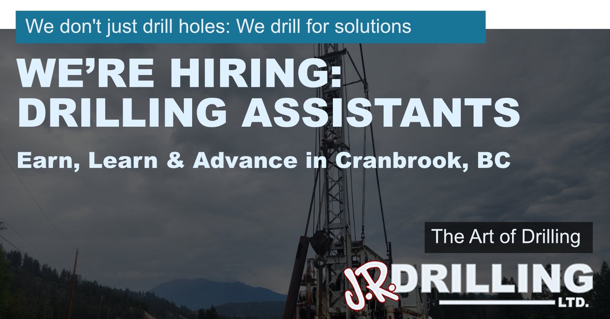 JR_Drilling's tweet photo. WE ARE HIRING - CALL/TXT +236 302 2777 for #drilling #wells, as well as for #job #career #vacancy
(Citizen/PermanentResident applicants only).
https://t.co/2FFEYdjuGx #waterwelldrilling in #BC #Alberta #remote. #construction #newhome #subdivision #industrial #mining #environmental