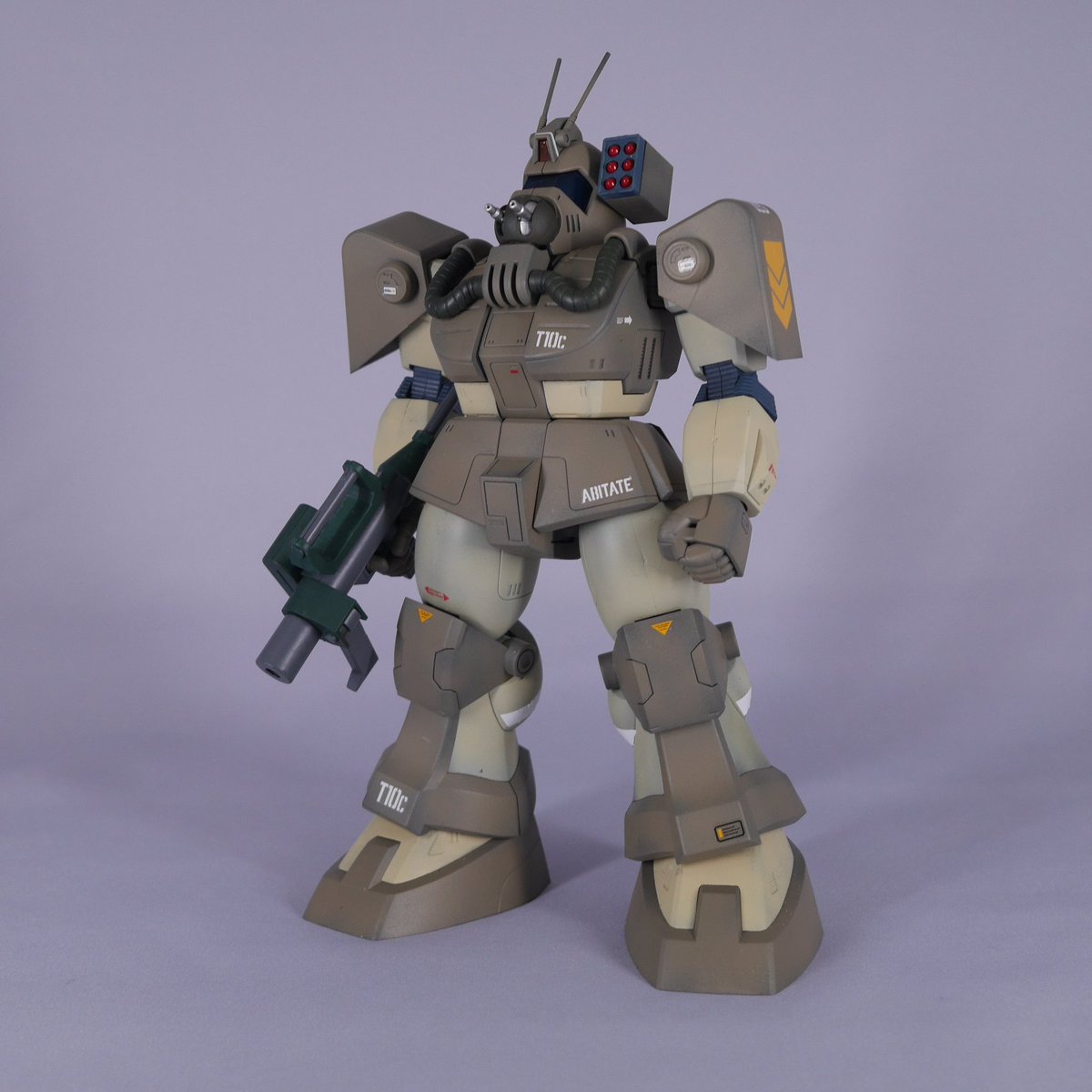 igunaiter4423's tweet photo. #ダグラム #太陽の牙ダグラム #マックスファクトリー
アビテート T10C ブロックヘッド（Xネブラ対応型）　
完成
本編見てからコンバットアーマー作りたい欲から製作しました。
見る前はあんまり好きでなかったが、物語後半から出番が多く見ているうちに好きになってきた。
ダグラムの対抗馬という立ち位置が良かった（初登場時）

（正直ビックEガンが効かないのがヤバいと思った）