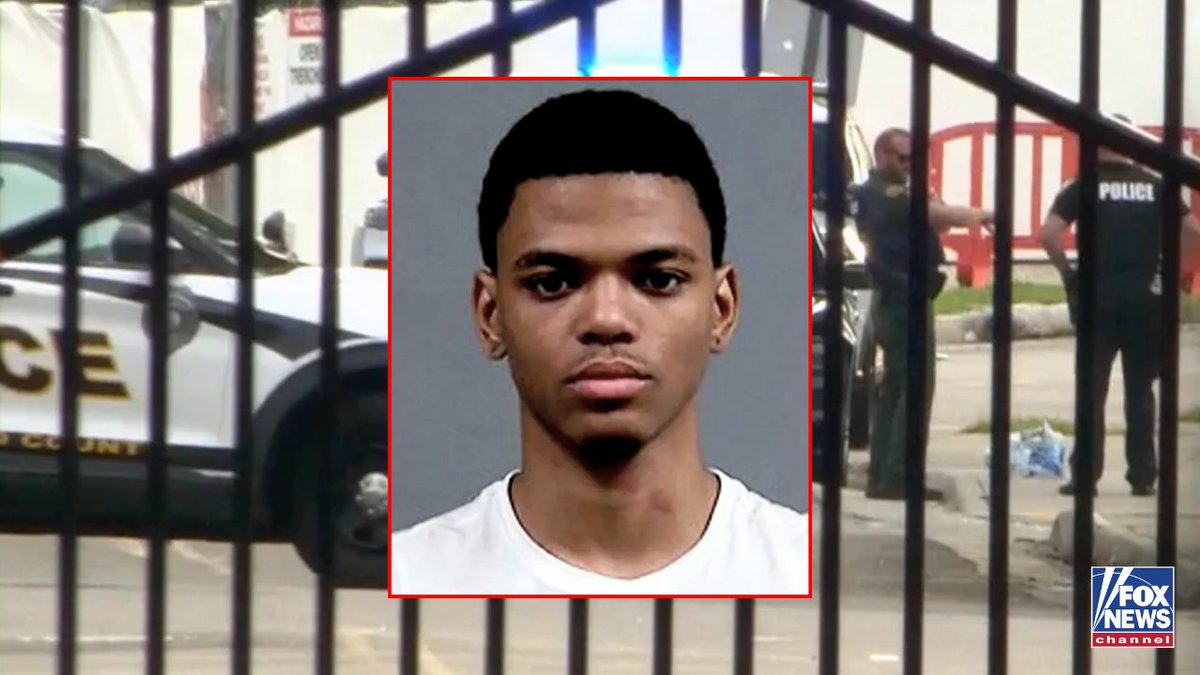 FoxNews's tweet photo. CORNERED AND CAUGHT: Police arrest 19-year-old Camron Harris in connection with Saturday’s mass shooting at Virginia State University that left five people wounded, including one critically.

Police say the hours-long manhunt ended after they found Harris, who is not a VSU student, hiding inside a dorm closet on campus.

He's now facing eight felony charges, including four counts of malicious wounding.