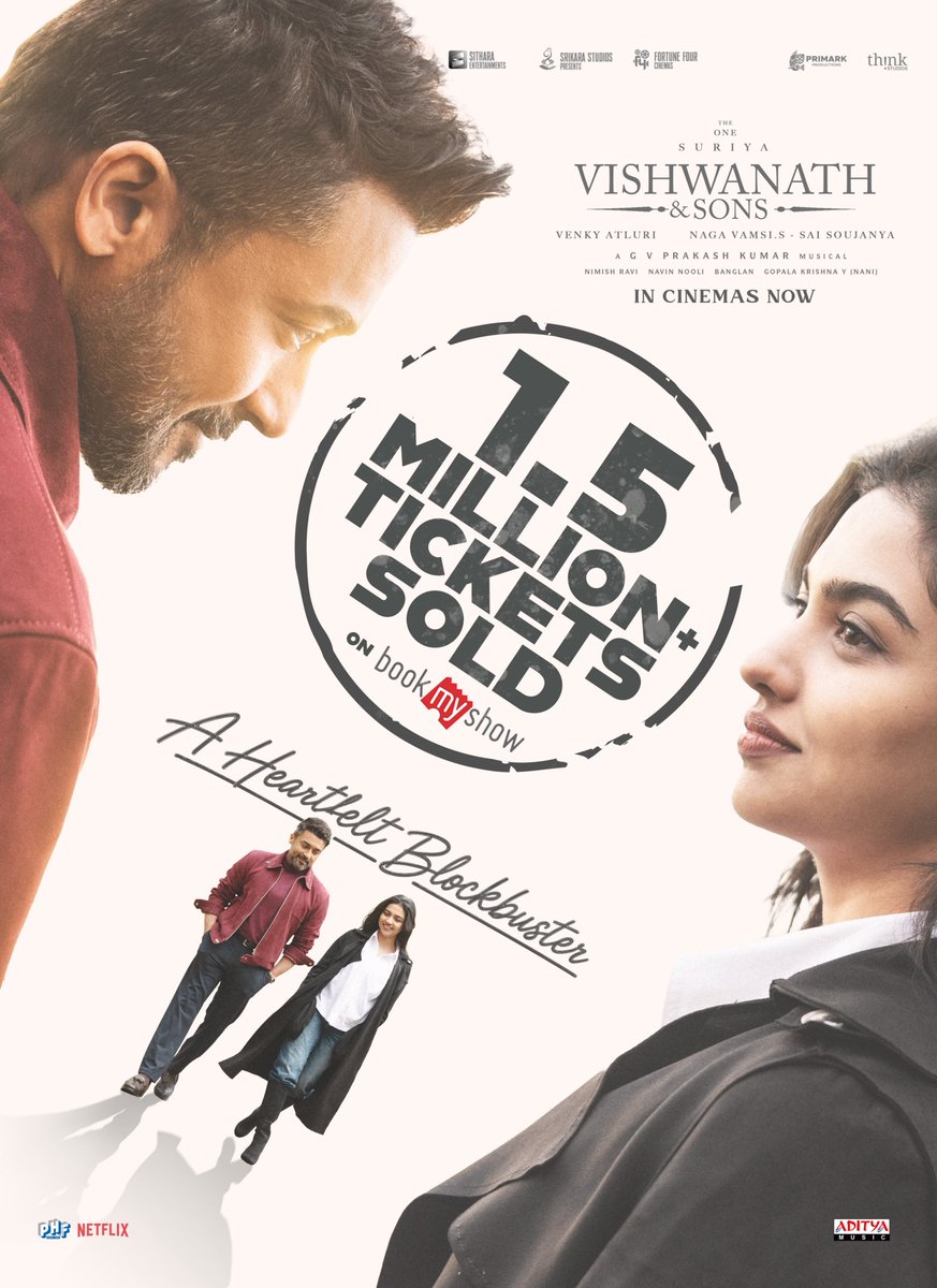 baraju_SuperHit's tweet photo. #VishwanathAndSons crosses 1.5 MILLION+ tickets sold on @BookMyShow and keeps growing
#BlockbusterVAS
#BlockbusterVishwanathAndSons
@Suriya_offl https://t.co/S6ML6gBp1u