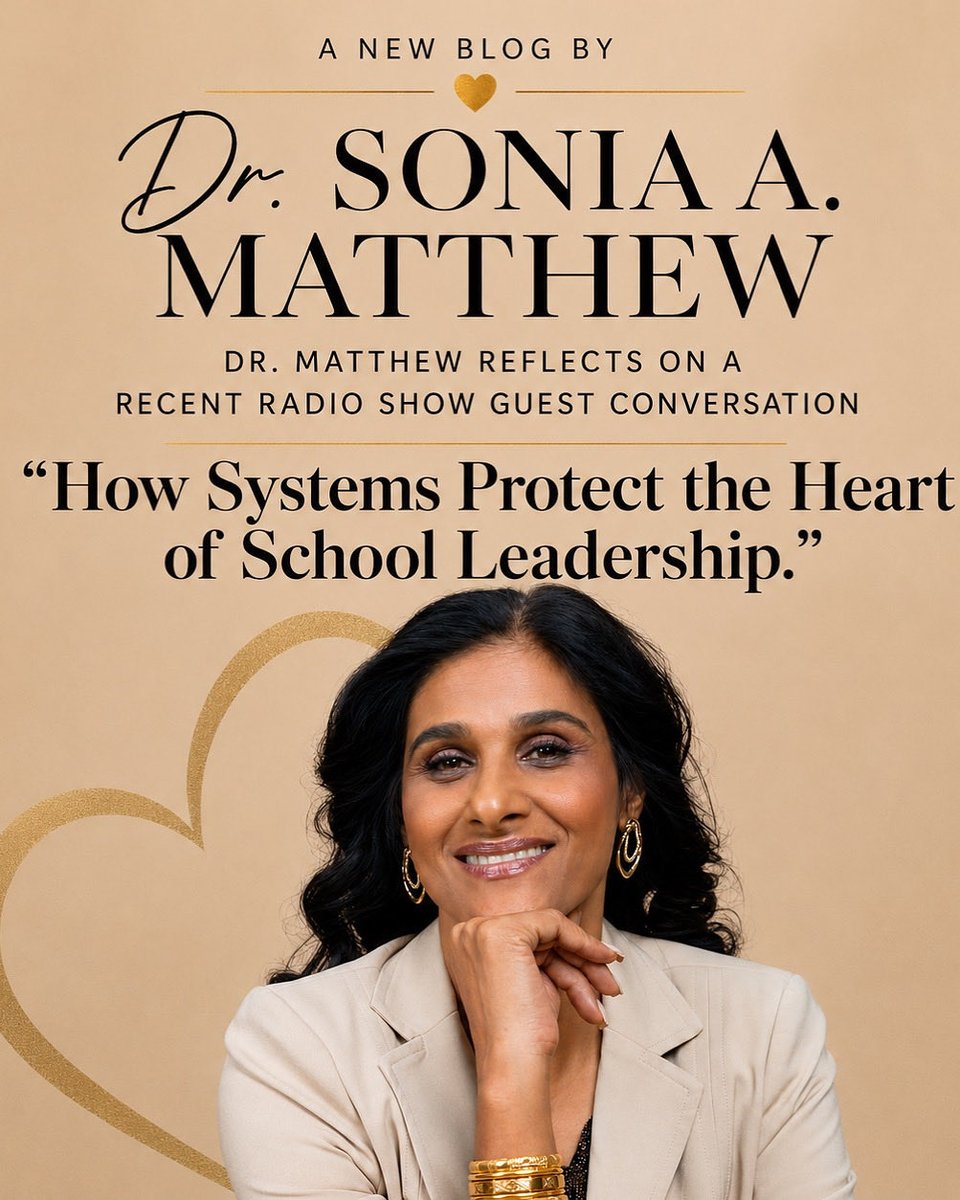 SoniaMatthew2's tweet photo. Systems don’t diminish the heart of leadership. They protect it. I shared more about this—and the “moment shakers” who shape us—with Dr. Daryl Howard on #UMustLearn, WPFW 89.3 FM last month. Check out my blog post and the deeply personal radio show episode. ⬇️ https://t.co/0k8oTYBhg9