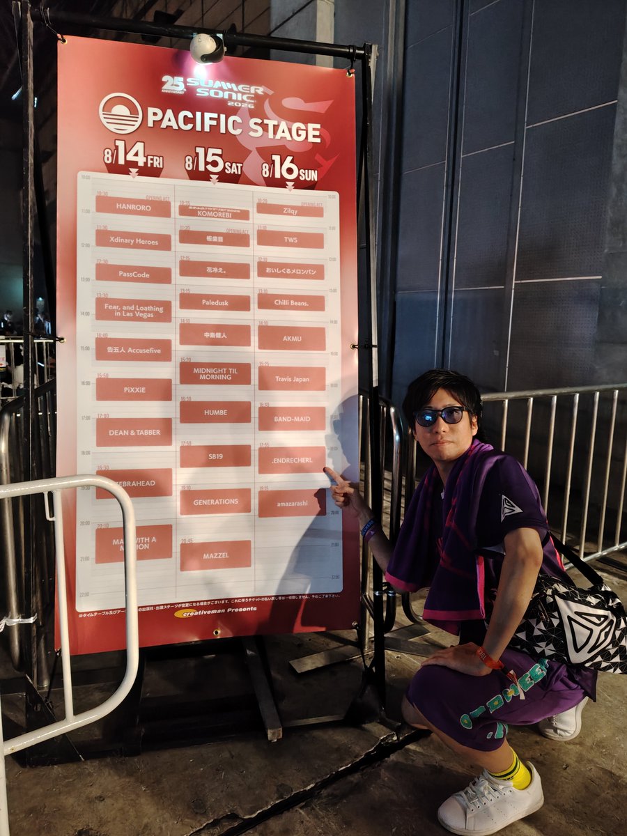 Ancient_Funkish's tweet photo. SUMMER SONIC2026めっちゃ楽しかった！！4回目のサマソニで初めて花火も見れて大満足👏
そしてやっぱり大スターꓸENDRECHERIꓸ堂本剛には日本を代表する大型フェスが似合う🤘

#音楽
#SUMMERSONIC
#サマソニ
#堂本剛
#ꓸENDRECHERIꓸ
#ENDRECHERI
#PFUNK
#FUNK https://t.co/cBJHhj5ZNz