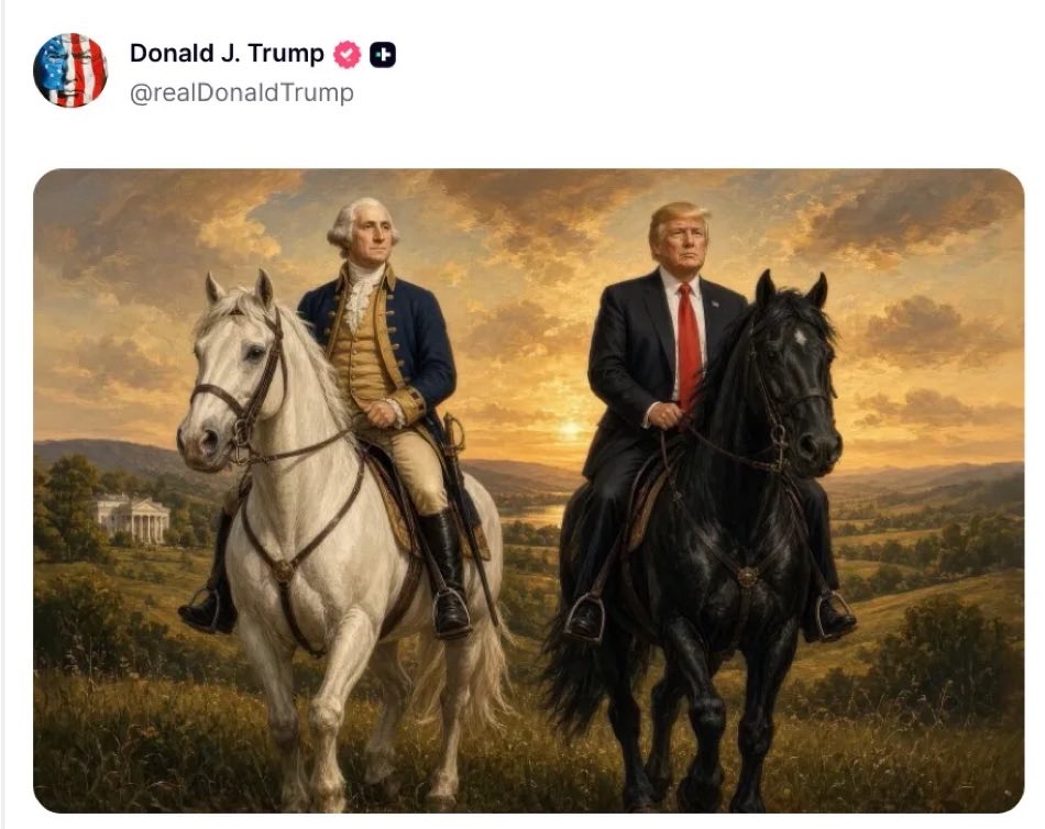 RepJackKimble's tweet photo. I know a lot of people are down on AI, but this is amazing.  Usually, when you see the front of the horse you don’t get to see the horse’s ass too. https://t.co/SegMjNVuVY