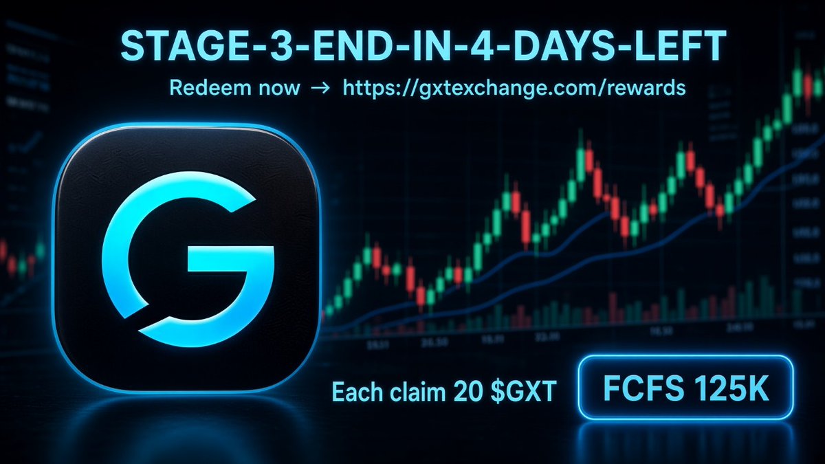 CryptoGenNews's tweet photo. New Code. Grab your 20 $GXT now 
with code: STAGE-3-END-IN-4-DAYS-LEFT

👉 Claim here: https://t.co/6gVRfErx8y

Don't miss out - limited rewards available!

#GXTExchange #GXT #CryptoRewards #RedeemCode #Airdrop #CryptoExchange #Presale #TokenSale #Crypto #Blockchain #DeFi #CryptoAirdrop #Web3 #GXTListing #CryptoExchange #Altcoin
