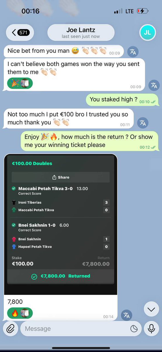 lecacabrera's tweet photo. @garydoc777 A satisfied customer who bet €100 won €7,800 🔥⚽️

If you're new here, join our free Telegram channel to see today's results 

Join here ➡️ https://t.co/KOvyBZFPn5 https://t.co/zf6TEaIykI