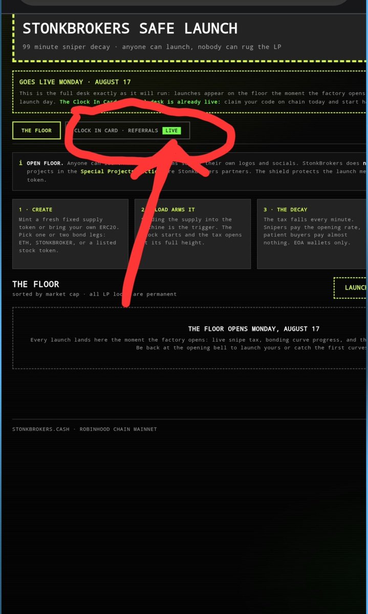 bashorunedward's tweet photo. 🚨Stonkbrokers launchpad is launching tomorrow on Robinhood chain.

✅️I just claimed my code.
 
Claim your cards asap by following the steps below 👇

📌 This is currently one of the  the biggest ever.

How to claim;

👉Click on; https://t.co/OQXbaiVkSh

👉If you're using mobile phone make sure you  change your device browser to "Desktop mode"

👉Connect evm wallet

👉Click on; clock in card "as shown in the attached image below"

👉Input your username and claim