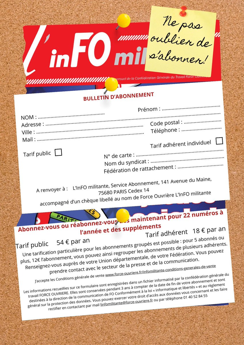 force_ouvriere's tweet photo. L'InFO militante
Les #actus décryptées, vos #droits détaillés, nos #actions partagées, des #informations utiles...
N'hésitez plus, abonnez-vous ! https://t.co/AMjTx4dYiG