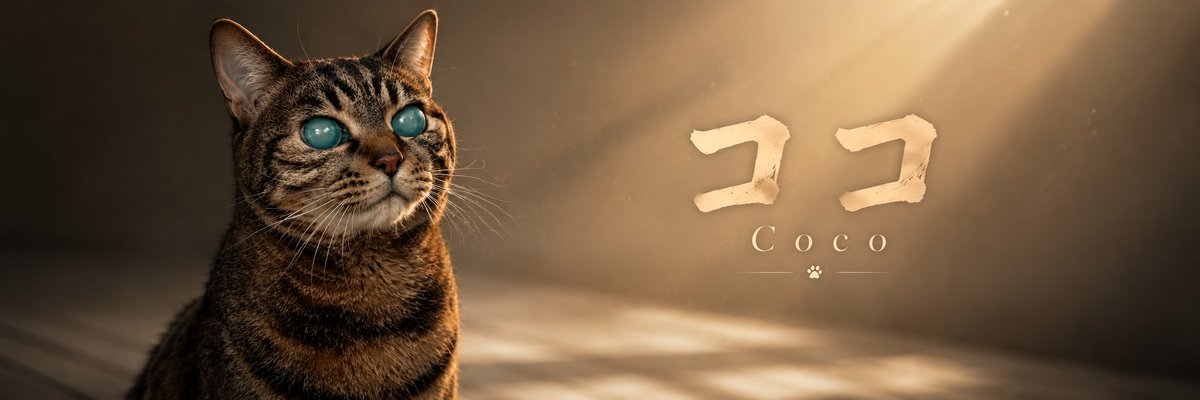 vegadevv's tweet photo. This is actually so good

The OLDEST cat on earth named ココ (Coco) aged at nearly 24 YEARS is going GIGA viral on X right now 
https://t.co/JZdhyPnt1R

It has turquoise eyes because its so old that it went blind and it has the hearts of people all over the world with them memeing the cats eyes and age in the comments

The cat also has a tiktok https://t.co/cqGJSgYKmA 

Never done before, this can go so viral in the coming days