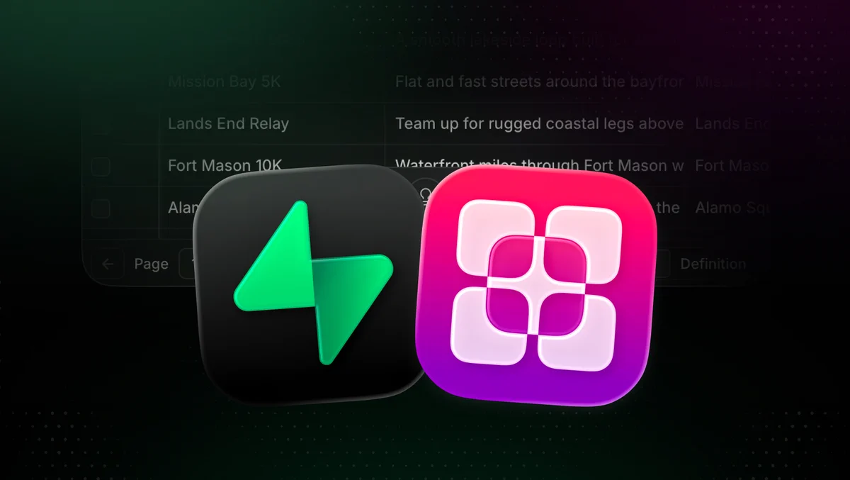 The Supabase and Bitrig icons are displayed side by side, with database entries in the background