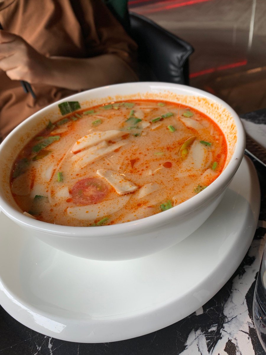 itsj3nn1's tweet photo. Treat your taste buds to tonight's special: Creamy Tom Kha Gai, a fragrant Thai coconut chicken soup with galangal u0026 kaffir lime leaves  Pure comfort in every spoonful!， https://t.co/T799VRYqZn
