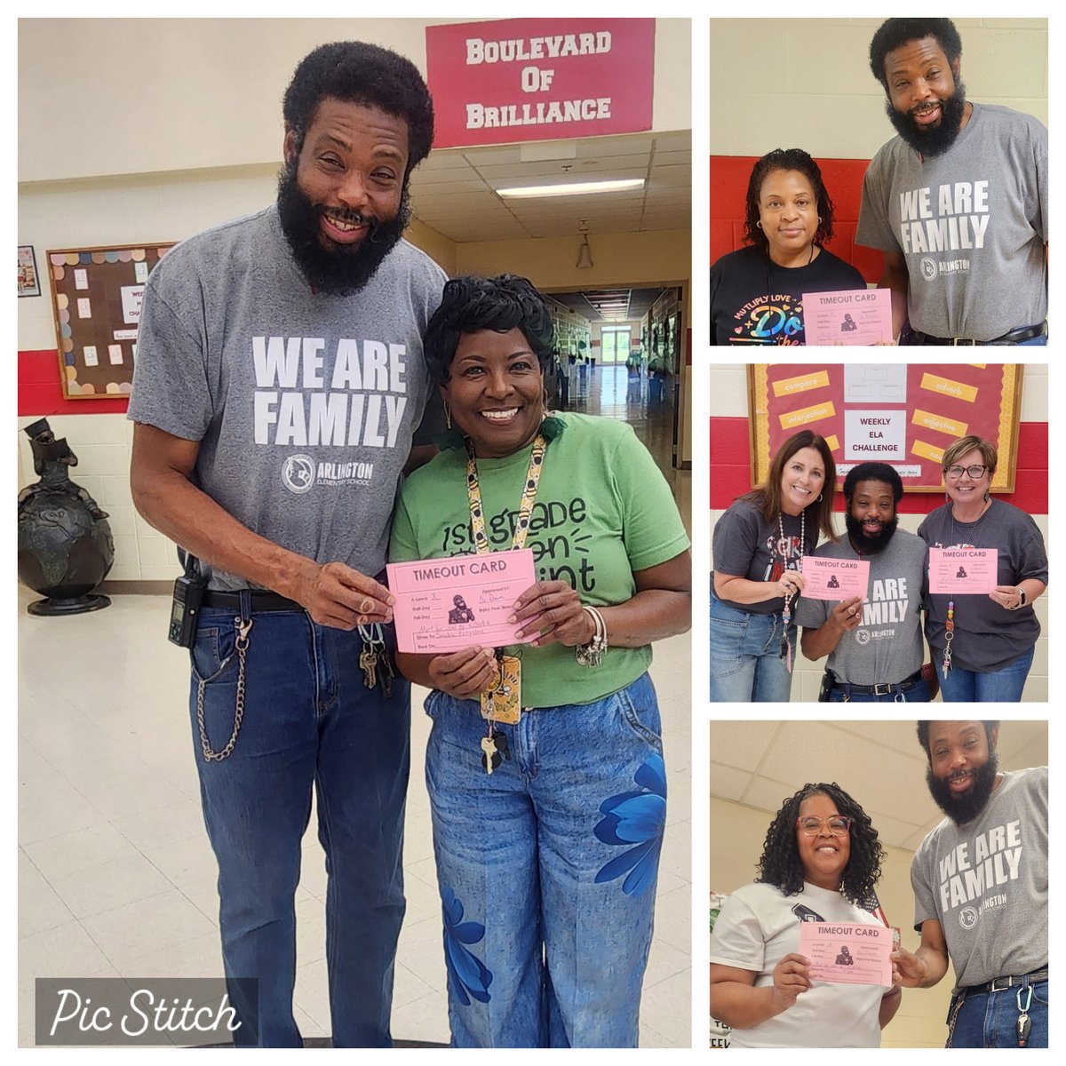 ArlingtonJmcss's tweet photo. Cardinal Teachers are playing for ‘Pink Slips’!  They received a special TIME OUT card from Principal @DrShemon for making positive phone calls to parents! #Our33andAThird @JMCSchools #WeAreFamily @suptking #ItTakesAVillage #PositiveEngagement #WeLEAD #WorkingTogether https://t.co/k8DvXicsf9