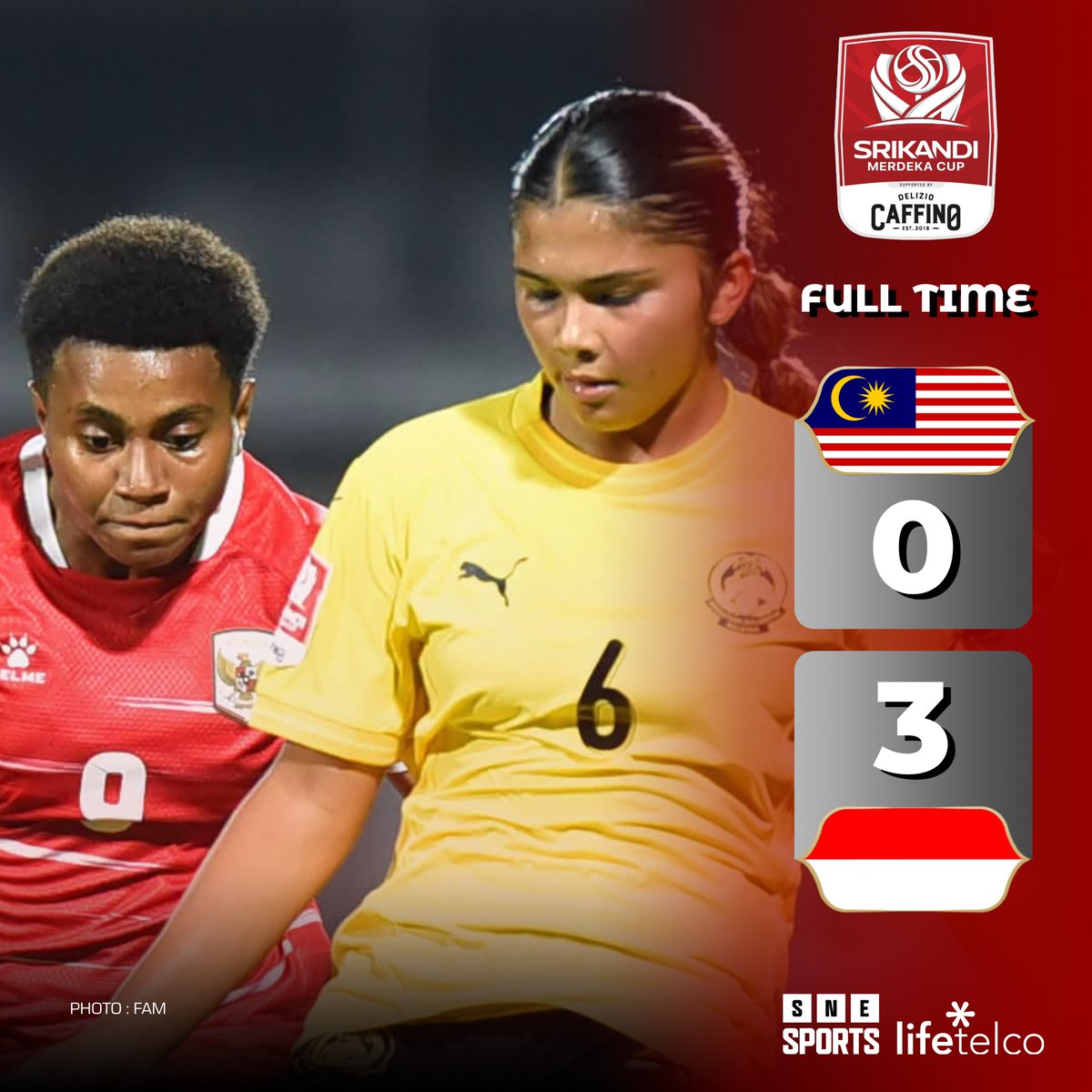 SNE_Sports's tweet photo. #SrikandiMerdekaCup2026 Group Phase, Group A Matchday 2 Results
FT: Malaysia WU16 0-3 Indonesia A(Garuda Pertiwi)
๐ท : FAM
#MASIDNA #Malaysia #Indonesia #GarudaPertiwi
#SNESports
#LifeTelco https://t.co/CBHFWN5Oku