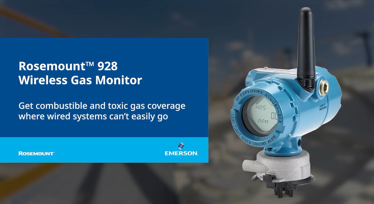 EMR_Automation's tweet photo. Danger isn't always visible. Toxic and combustible gases can go undetected until risks arise. The Rosemount 928 Wireless Gas Monitor extends coverage to remote and confined spaces. Learn more. https://t.co/i4hgHPHASV https://t.co/yJeckloofN