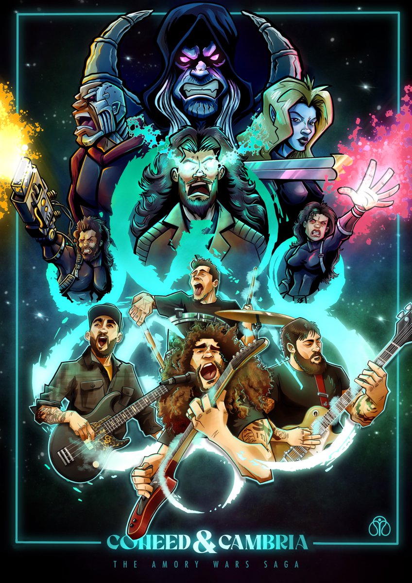SQUiD_1nc's tweet photo. Needed to do a new @Coheed  artwork. The greatest band ever. Here’s @claudioPsanchez  and the gang bringing The Amory Wars to life with their sonic epicness! https://t.co/FAFPKCODBw