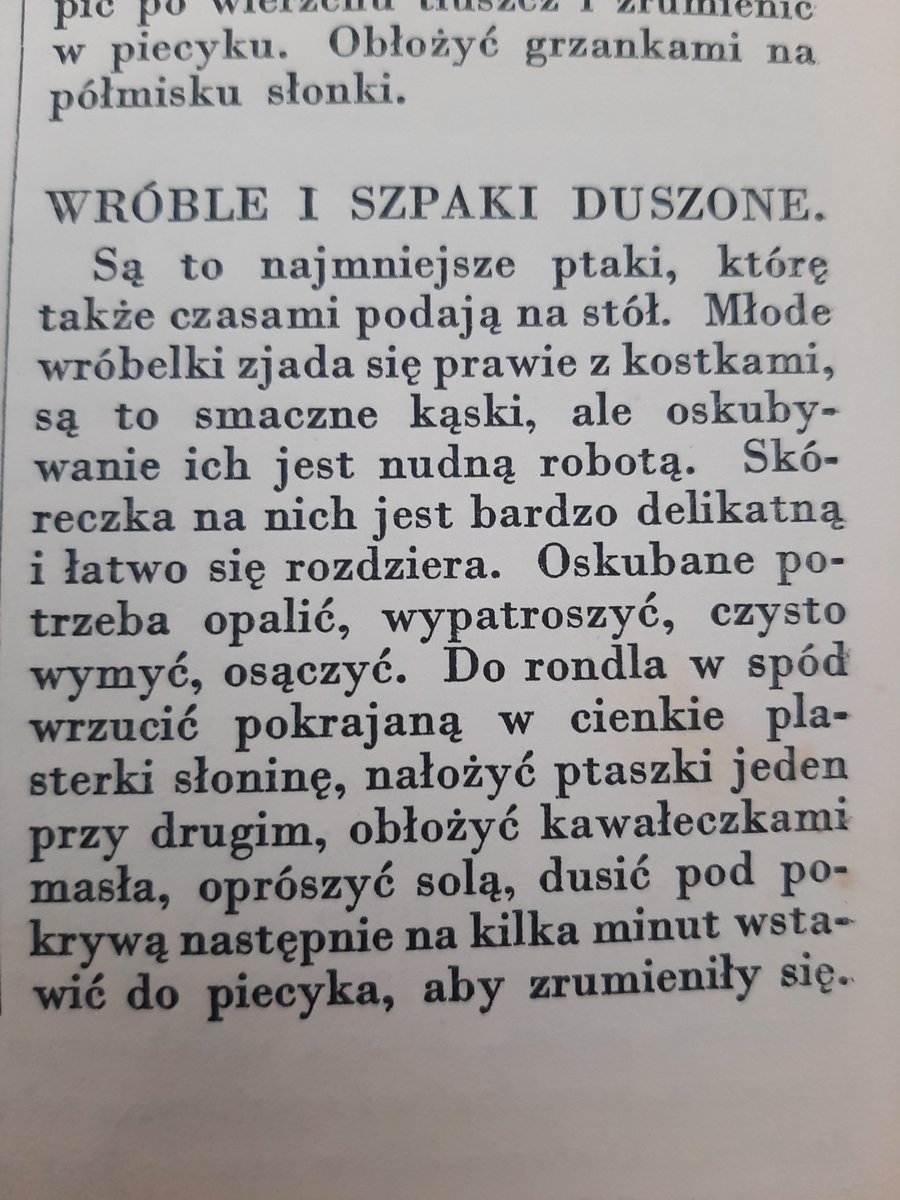 Anna49037's tweet photo. To nie AI. To porady z książki kucharskiej M. Disslowej, którą przez wiele lat używała moja babcia Maria w Wilnie. Pytałam mamy, małych ptaszków nie łapała uff.. https://t.co/SpARYDrWFU