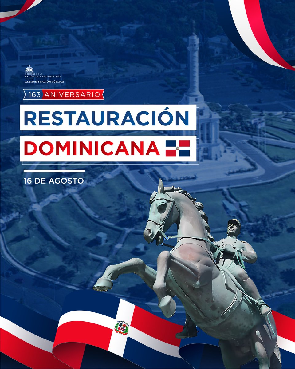 MapRDo's tweet photo. Hoy conmemoramos el 163º aniversario de la Guerra de la Restauración, una gesta histórica que reafirmó nuestra soberanía y nos inspira a mantener vivo el compromiso de defender la libertad y la dignidad nacional. https://t.co/2WJs9xZY6R