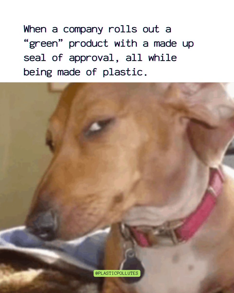 PlasticPollutes's tweet photo. When you’re over the misleading nature of plastic greenwashing claims used to mask their true environmental and health impacts. 

❎ 👀Learn how to spot plastic greenwashing: https://t.co/4x3F4jR8mV 
#PlasticPollutes #BreakFreeFromPlastic #ZeroWasteMemes https://t.co/vaAOeAptct