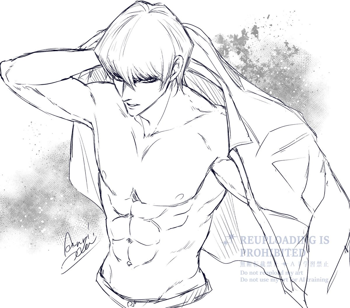 ANR_HRZN's tweet photo. 筋肉ちゃんと見て描かないとな…って
＃海馬くんrkgk https://t.co/1j3159MzdN