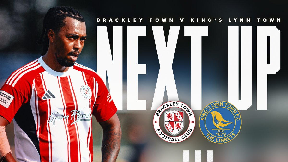 BrackleyTownFC's tweet photo. 🏠 NEXT UP: THE SAINTS ARE BACK UNDER THE LIGHTS

We welcome @officialKLtown to St James Park on Tuesday evening.

🗓 Tuesday 18th August
⏰ 7.45pm
🎟️ Under-16s go FREE!

Match preview and tickets 👇
https://t.co/e6TTsaMMjA

#WeAreBrackley 🔴⚪️ https://t.co/MmZP92LeGI