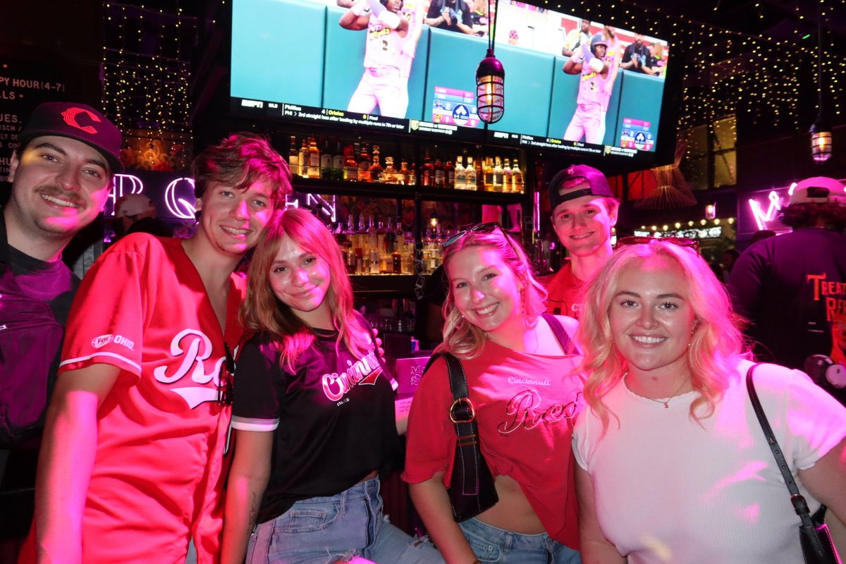 KillerQueenCIN's tweet photo. P𝐚r𝐭y i𝐧 𝐭h𝐞 𝐜i𝐭y w𝐡e𝐫e t𝐡e h𝐞a𝐭 𝐢s o𝐧… they were talking about the 'Nati right?!

Keep the energy going before and after the Reds take on the Miami Marlins at 1:40pm this afternoon ⚾ https://t.co/A5LvoFxgr3
