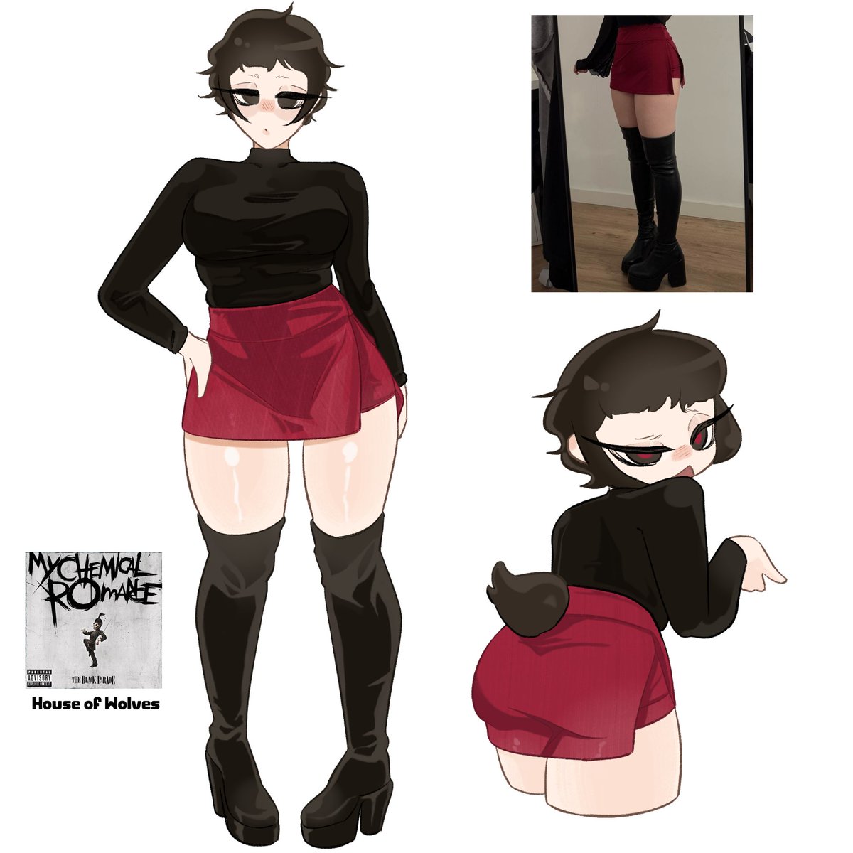JglBell's tweet photo. Vi essa bota de couro e saia vermelha no pinterest e só pensei como combinava com essa OC

#OC #characterdesignㅤ https://t.co/Lourr3vns8