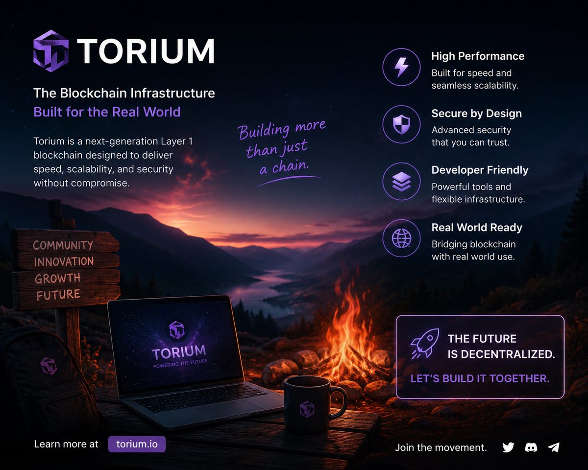 Isakpachukwu's tweet photo. A lot of projects talk about the future of blockchain

What caught my attention about Torium is the focus on building infrastructure that can actually be useful in the real world.

Fast, secure, scalable, and built with people and developers in mind.

No need to overcomplicate it. The goal is simple: build something that people actually want to use. 

@ToriumNetwork 

#Torium #Web3 #Blockchain #DeFi
