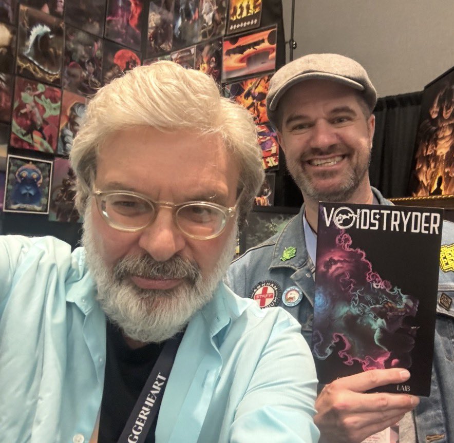 StephenLStern's tweet photo. Such a pleasure joining my VOIDSTRYDER co-creator, the extraordinarily talented artist Gary Laib of Skyhurst Studios, at LFG Con in Burbank yesterday!
The response to our fantasy graphic novel has been so wonderful that I’ll be back today from noon to 2 PM for another signing.
A story of love, death and redemption, brought vividly to life by Gary’s enchanting art, VOIDSTRYDER has been striking a chord with readers young and old. Come by, say hello, and discover the world we created together.
#VOIDSTRYDER #SkyhurstStudios #GaryLaib #1FirstComics #LFGCon