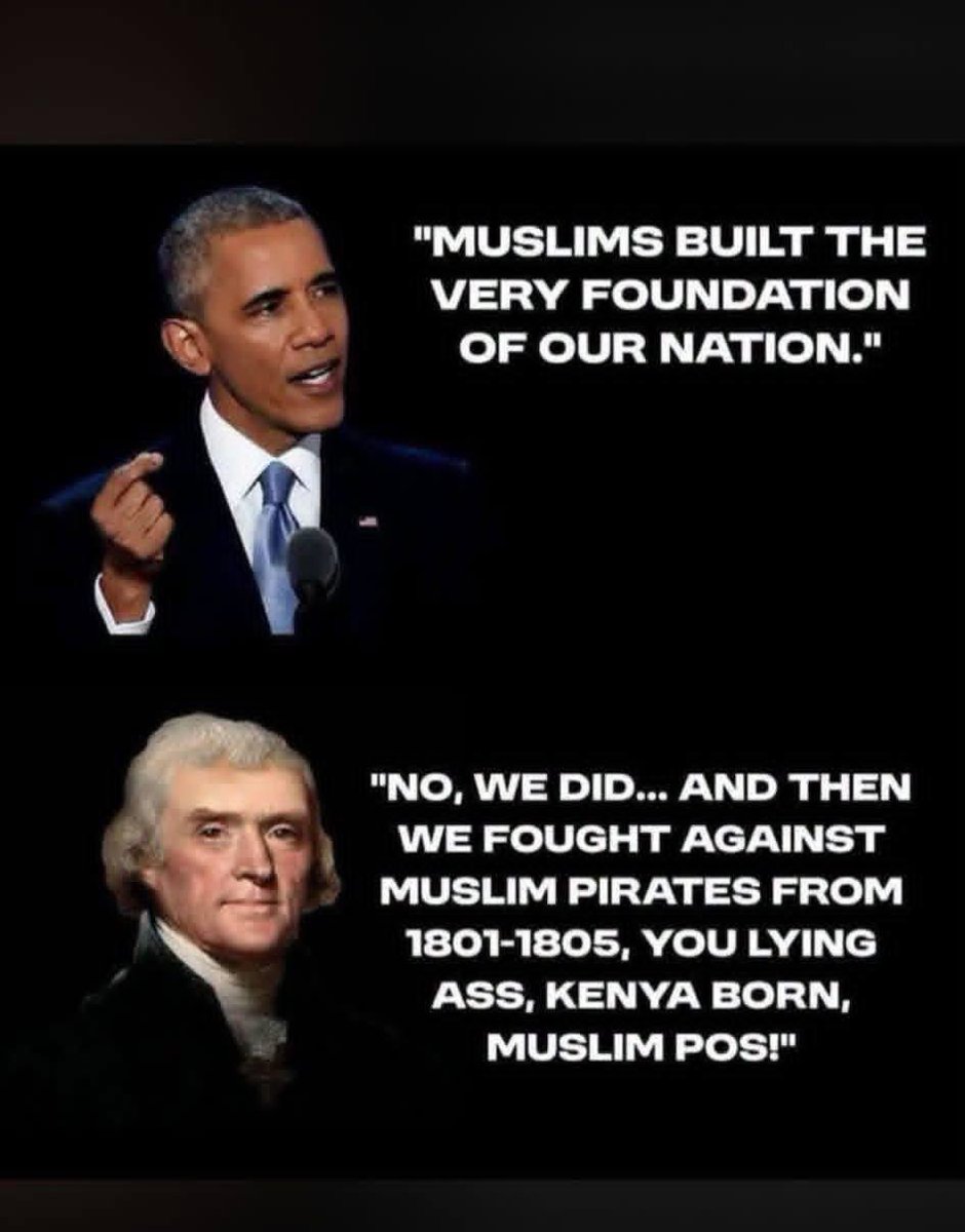 JBMAGA03's tweet photo. The First Barbary War was America’s first foreign war as a free nation. Jefferson refused to keep paying tribute to the Barbary states (Tripoli, Algiers, Tunis, Morocco) who were capturing American ships and enslaving our sailors. He sent the Navy and Marines instead. “Millions for defense, not one cent for tribute.”

They didn’t build our foundation. They tried to ransom and enslave us. Our founders fought back.

History doesn’t care about your feelings.