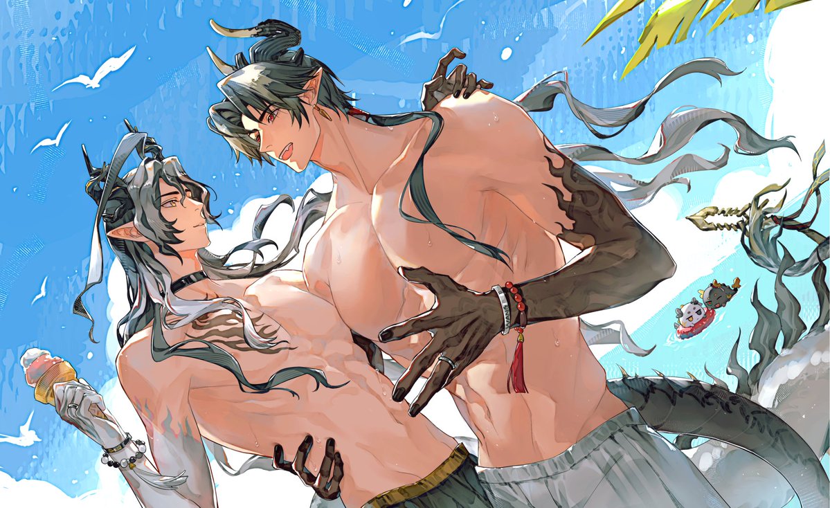 Saintmoon9's tweet photo. #朔望 #舟朔望 #Arknightsㅤ 
海边的朔望 https://t.co/ZNtJjHnFJK