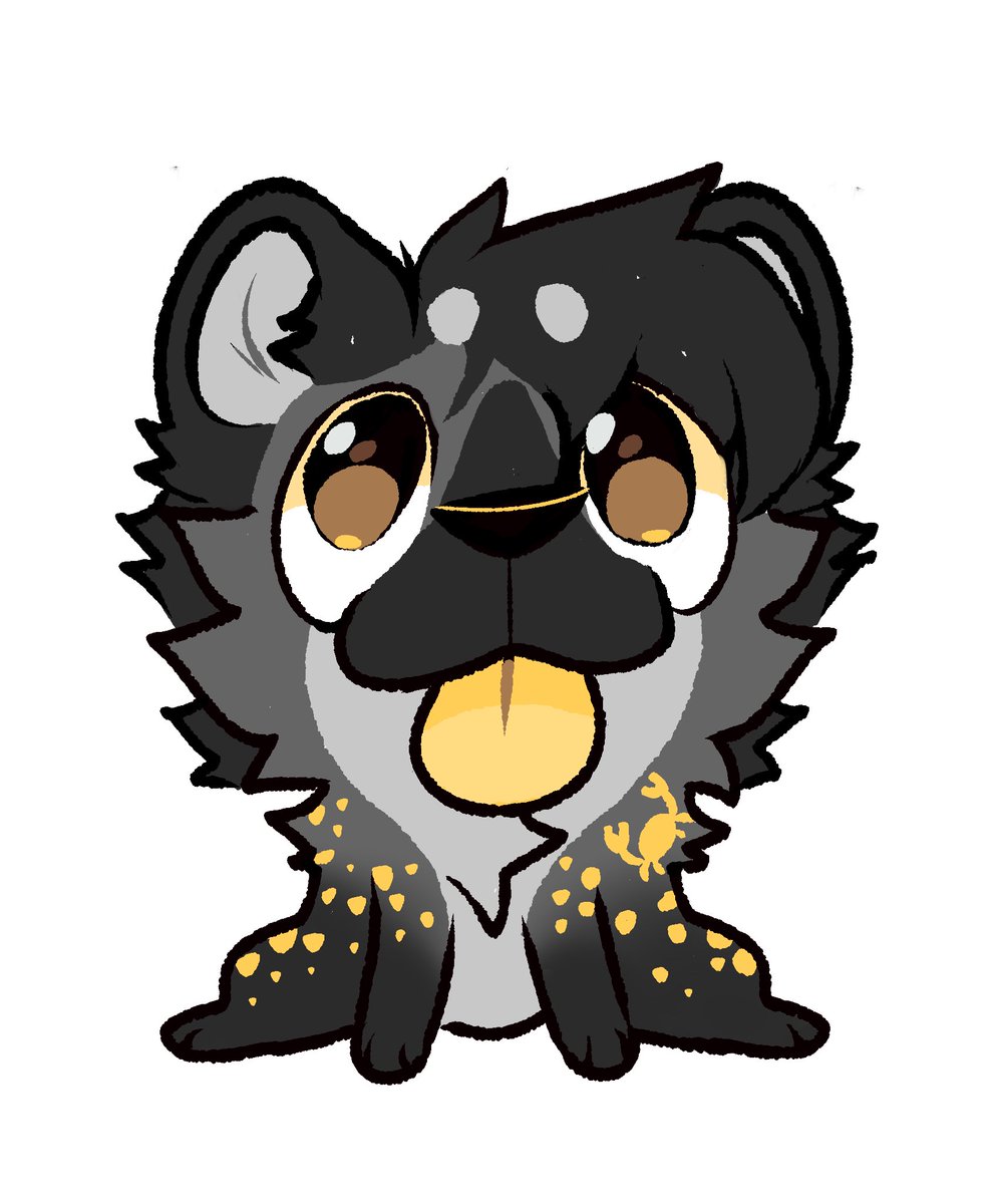 IntaHyena's tweet photo. first finished comm of my hyena!! everyone say hi to Inta 😁😁😁 art is by @OapaKorgs https://t.co/TJkWhfFJ3h