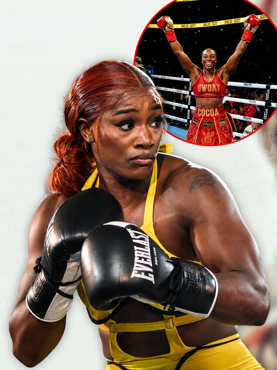 mymixtapez's tweet photo. Claressa Shields makes history, becoming the first woman to headline a boxing event at State Farm Arena while extending her perfect record to 19-0. 🥊 https://t.co/f0ytJiYQAt